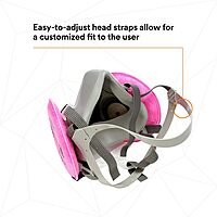 3M Half Facepiece Reusable Respirator Assembly Kit 6191, Size Small, P100, Lightweight, Comfortable, Easy to Adjust