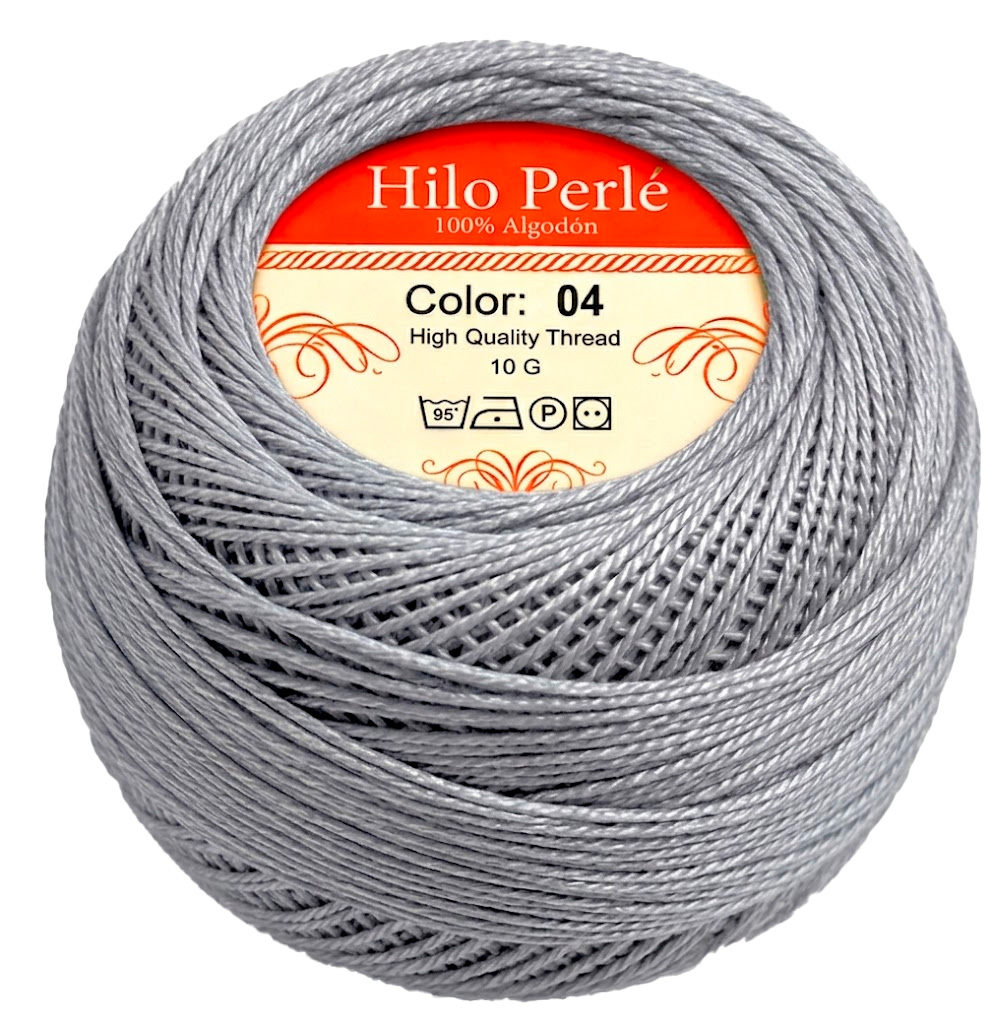 Hilo perlé para bordar #8 100% algodón Color Gris Oscuro - 04 - 10 gramos por ovillo (Caja por 10 Ovillos) Hilo perlé para bordar #8 100% algodón Color Gris Oscuro - 04 - 10 gramos por ovillo (Caja por 10 Ovillos)