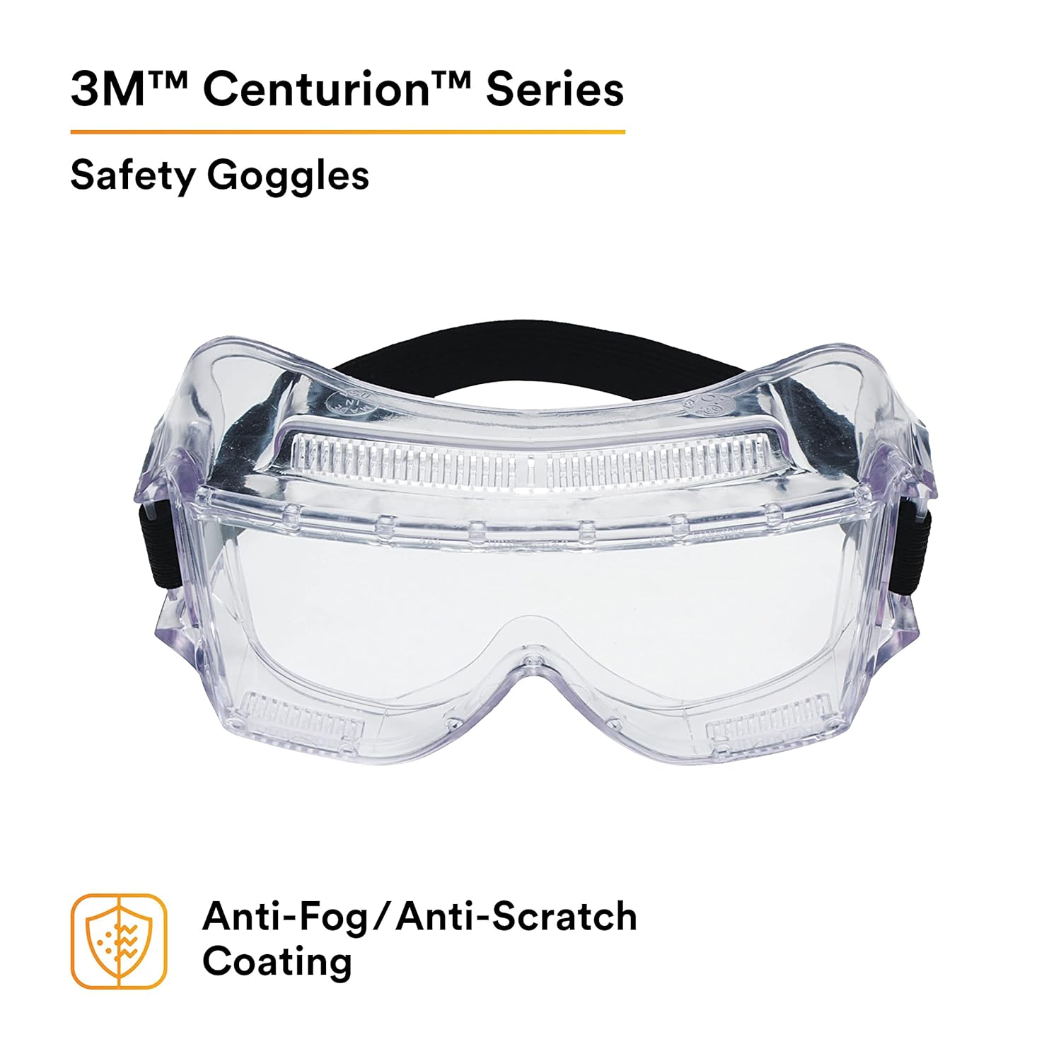 3M Centurion Safety Impact Goggle 452AF, 40301-00000-10 Clear Anti-Fog Lens, Pack of 1