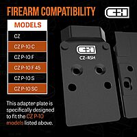 C+H Precision Red Dot Mounting Plate for CZ P-10