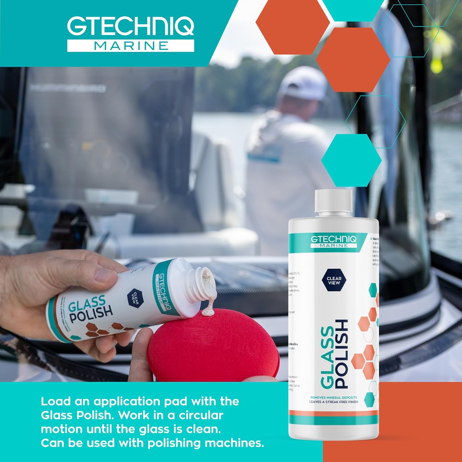 Gtechniq Marine Glass Polish – Water Based Cleaner for Scratch Free Finish on Glass and Perspex