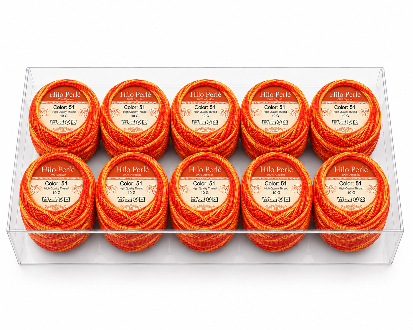 Hilo perlé para bordar #8 100% algodón Color Matizado Naranja Quemado - 51 - 10 gramos por ovillo (Caja por 10 Ovillos) Hilo perlé para bordar #8 100% algodón Color Matizado Naranja Quemado - 51 - 10 gramos por ovillo (Caja por 10 Ovillos)