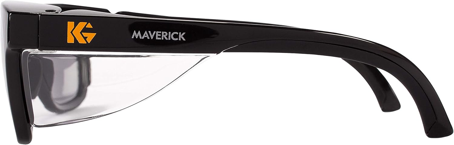 KleenGuard™ V30 Maverick Eye Protection (49311), with KleenVision™ Anti-Fog Coating, Smoke Lenses, Black Frame (Qty 1) 49311