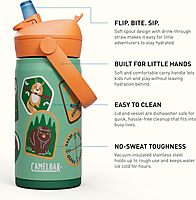 CAMELBAK Thrive Flip Straw Kids Stainless Steel Water Bottle