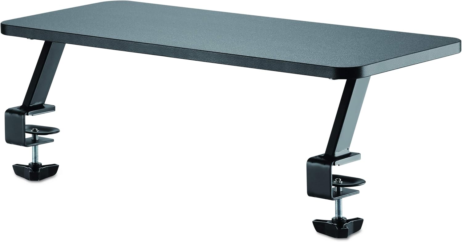 StarTech.com Monitor Riser Stand - Clamp-on Monitor Shelf for Desk - Extra Wide 25.6" (65 cm) for up to 34" Monitors