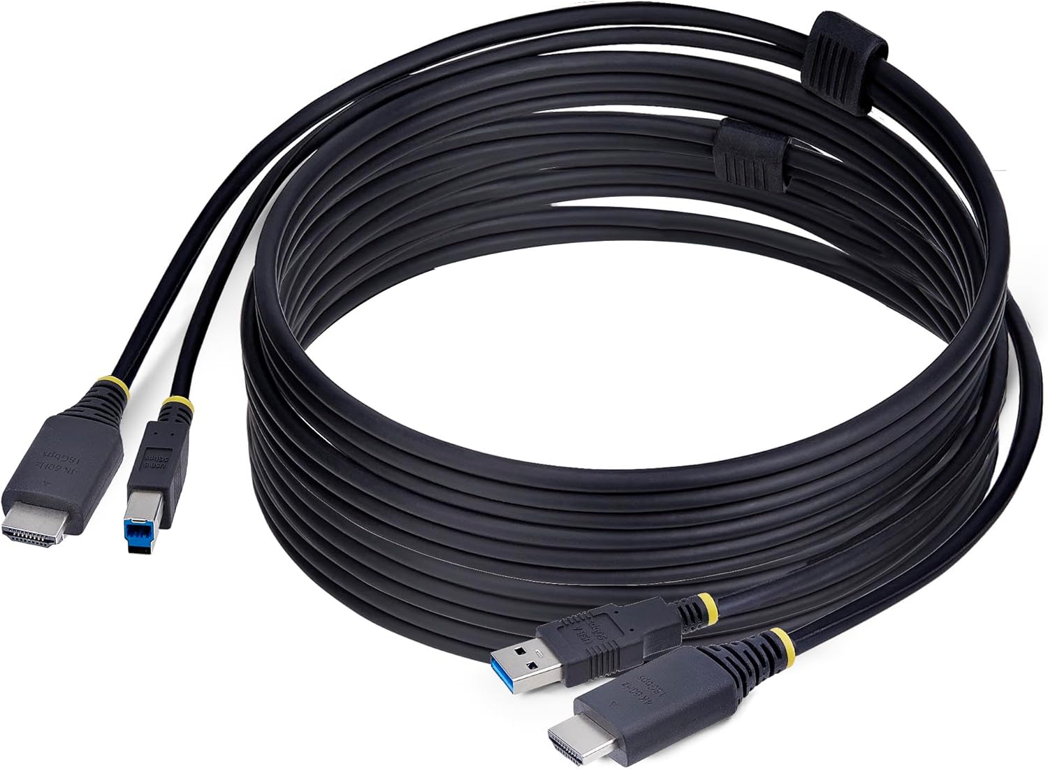 StarTech.com 10ft (3m) HDMI and USB 5Gbps KVM Cable, 4K 60Hz, HDMI 2.0 and USB Combo Cable for KVM Switch