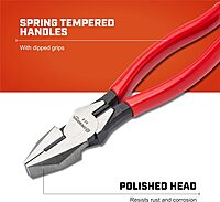 Crescent 508CVN 8-Inch Side Cutting Solid Joint Cushion Grip Plier