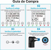 Adaptador Universal de CA a CC, 5V~20Voltios, 1~3a