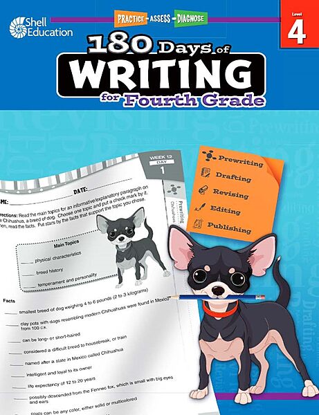 180 Days of Writing for Fourth Grade - An Easy-to-Use Fourth Grade Writing Workbook to Practice and Improve Writing Skills