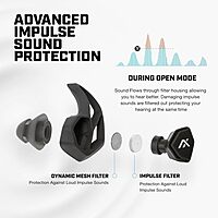 AXIL X30i Noise Reduction Ear Plugs - Hear-Through Mode, 25dB