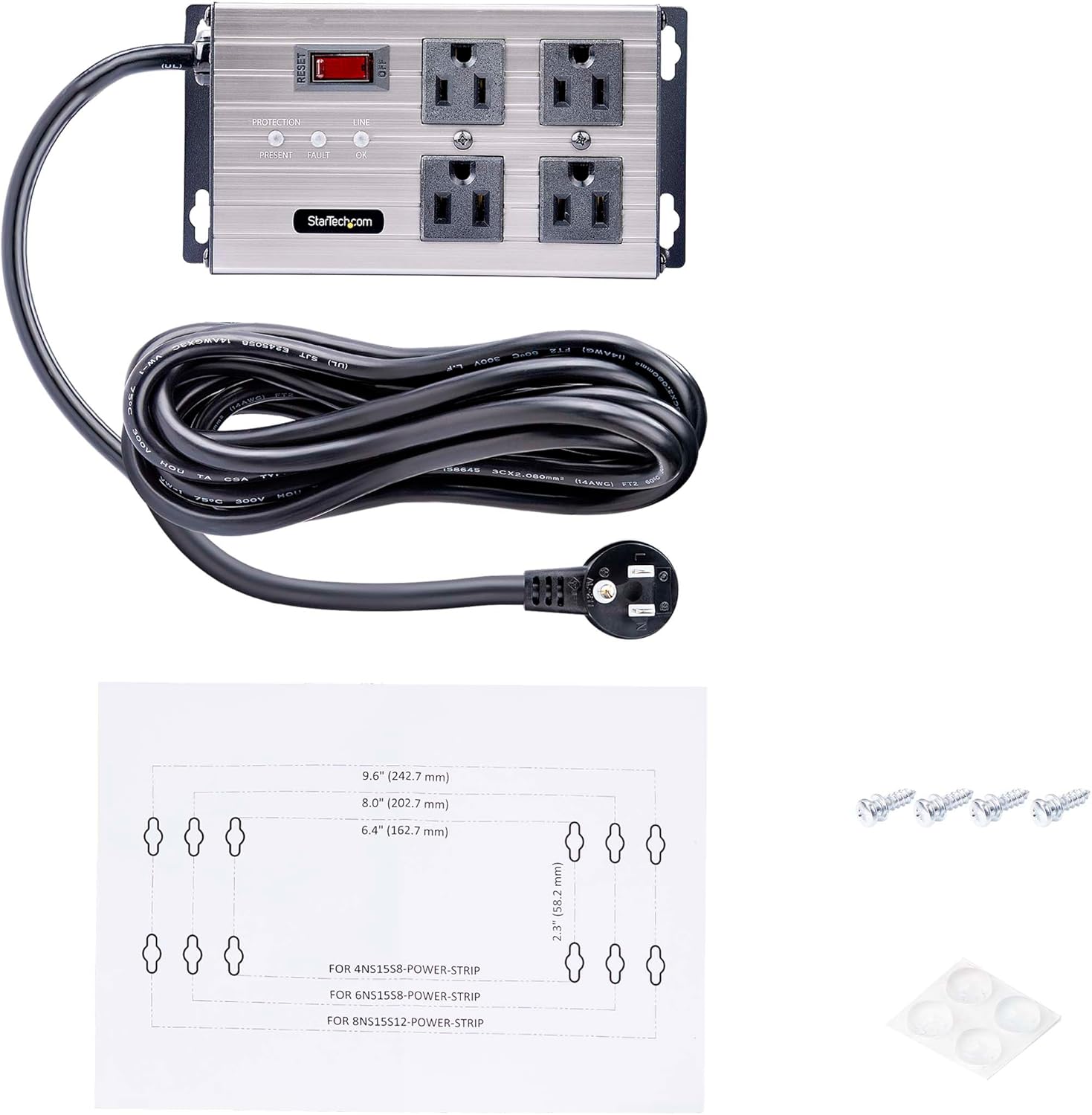 StarTech.com Industrial Power Strip PDU 125V/15A with EMI/RFI Isolation and Surge Protection