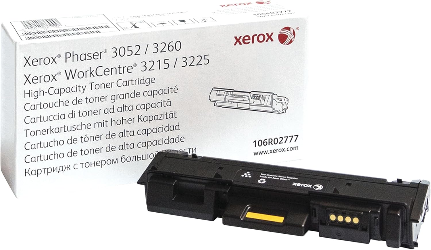Xerox Genuine Phaser 3260/3052 WorkCentre 3215/3225 Black High Capacity Toner Cartridge (3,000 Pages) - 106R02777
