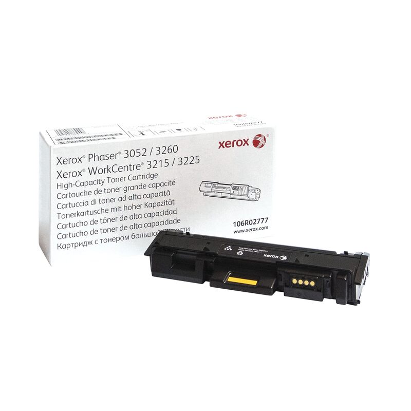 Xerox Genuine Phaser 3260/3052 WorkCentre 3215/3225 Black High Capacity Toner Cartridge (3,000 Pages) - 106R02777