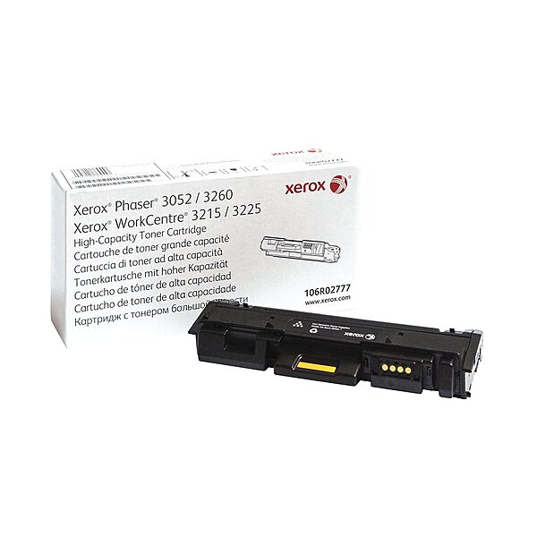 Xerox Genuine Phaser 3260/3052 WorkCentre 3215/3225 Black High Capacity Toner Cartridge (3,000 Pages) - 106R02777