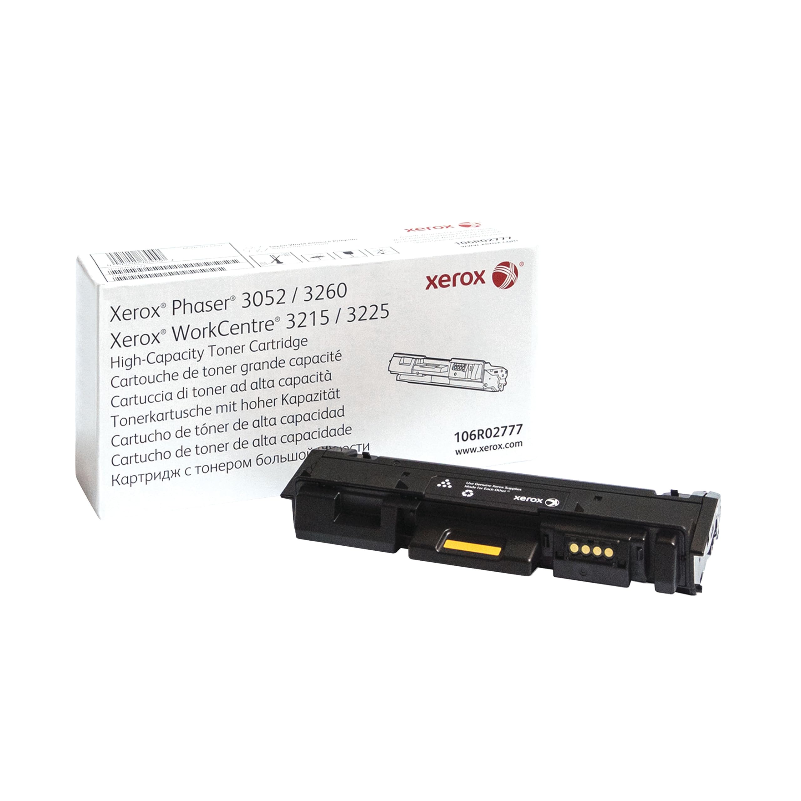 Xerox Genuine Phaser 3260/3052 WorkCentre 3215/3225 Black High Capacity Toner Cartridge (3,000 Pages) - 106R02777