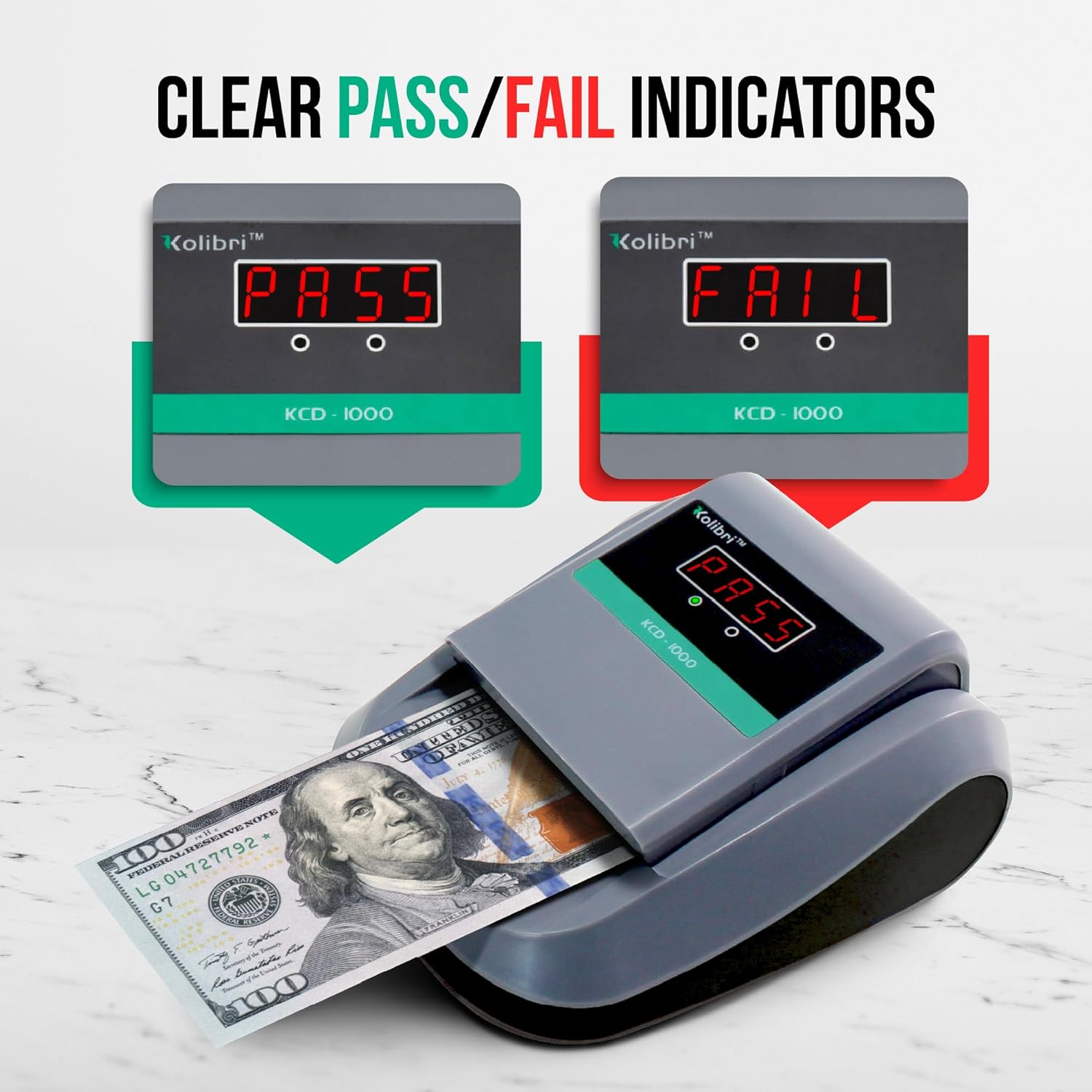KOLIBRI All-Orientation Portable Counterfeit Bill Detector