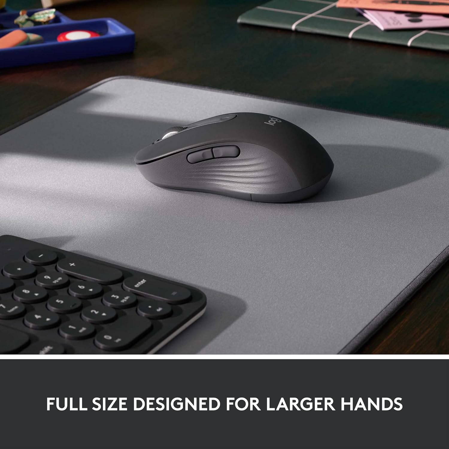 Logitech Signature M650 L for Business Wireless Mouse, for Large Sized Hands, Logi Bolt, Bluetooth, SmartWheel - Graphite