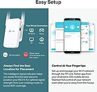 TP-Link AC1200 WiFi Extender, 2025 Wirecutter Best WiFi Extender, 1.2Gbps home signal booster, Dual Band 5GHz/2.4GHz