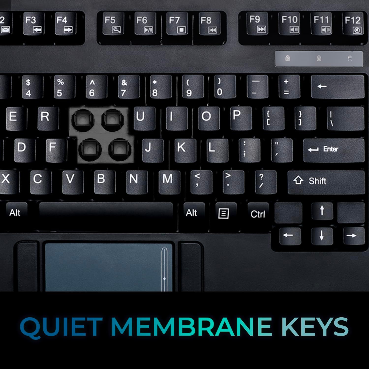 AKB-425UB - Easytouch Rackmount USB Touchpad Keyboard, Black