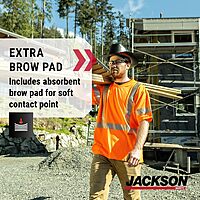 JACKSON SAFETY Cowboy-Style Full-Brim Hard Hat, Non-Vented, HDPE, Ratchet Suspension