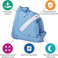 DMI Heel Cushion Protector Pillow to Relieve Pressure from Sores and Ulcers, Foot Pillow, FSA HSA Eligible