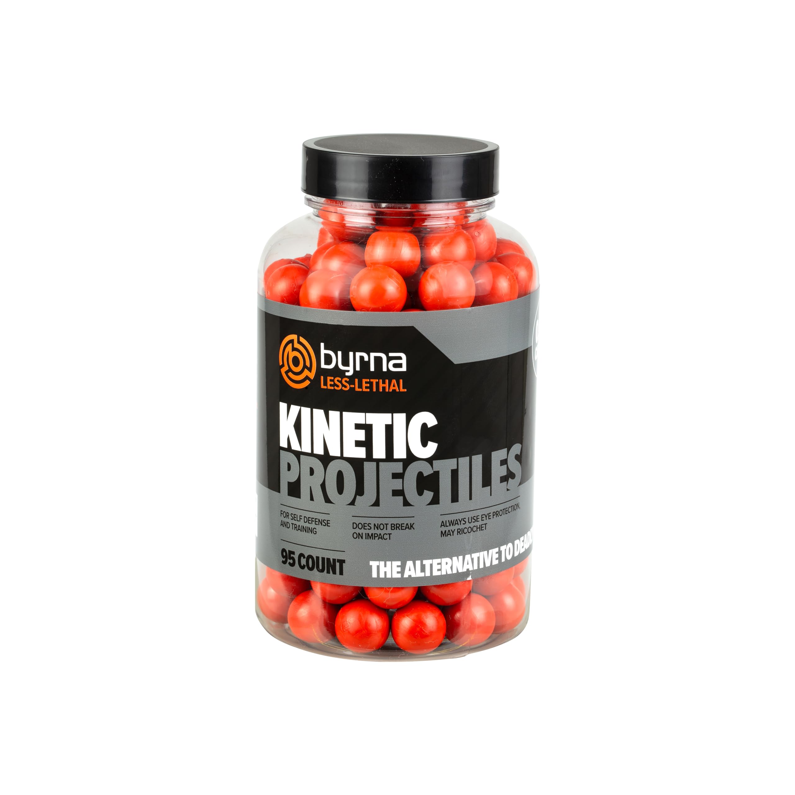 Byrna Kinetic Projectiles - .61 Cal Reusable Hard-Solid Plastic Rounds for Training, Target Practice and Self Defense