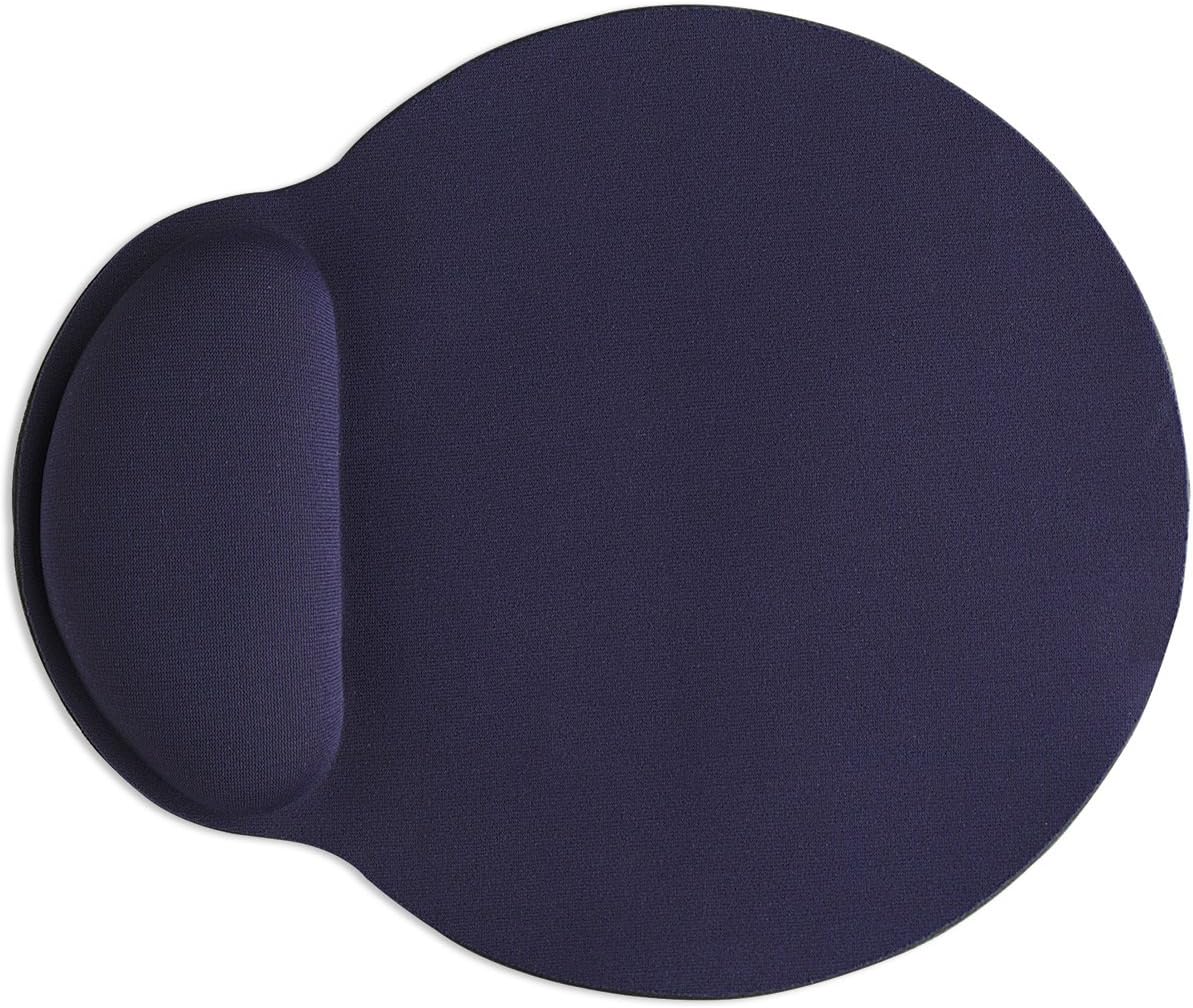 Manhattan Gel Mouse Pad - with Soft Wrist Support, Non- Slip Base, Ergonomic Design - for Laptop, Computer, PC Mouse - Blue