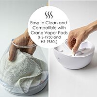 CRANE Drop 4-in-1 Ultrasonic Cool Mist Top-Fill Humidifier with Sound Machine, Night Light & Aroma Tray