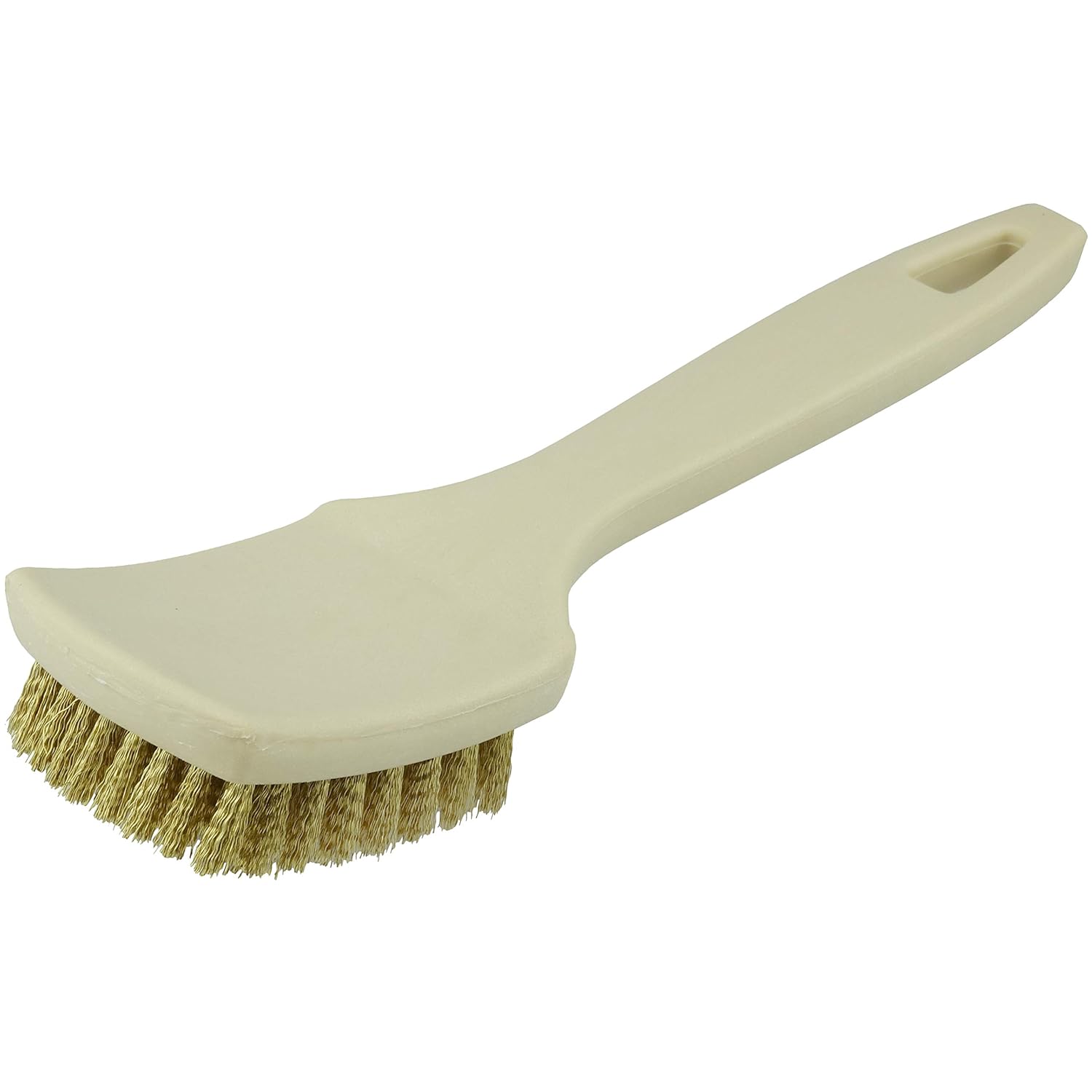 Weiler 99593 Tire Cleaning Brush, 0.008" Wire Size, 8-1/2" x 2-9/16" Block Size, 8 x 9 Rows, Brass Fill, Foam Block