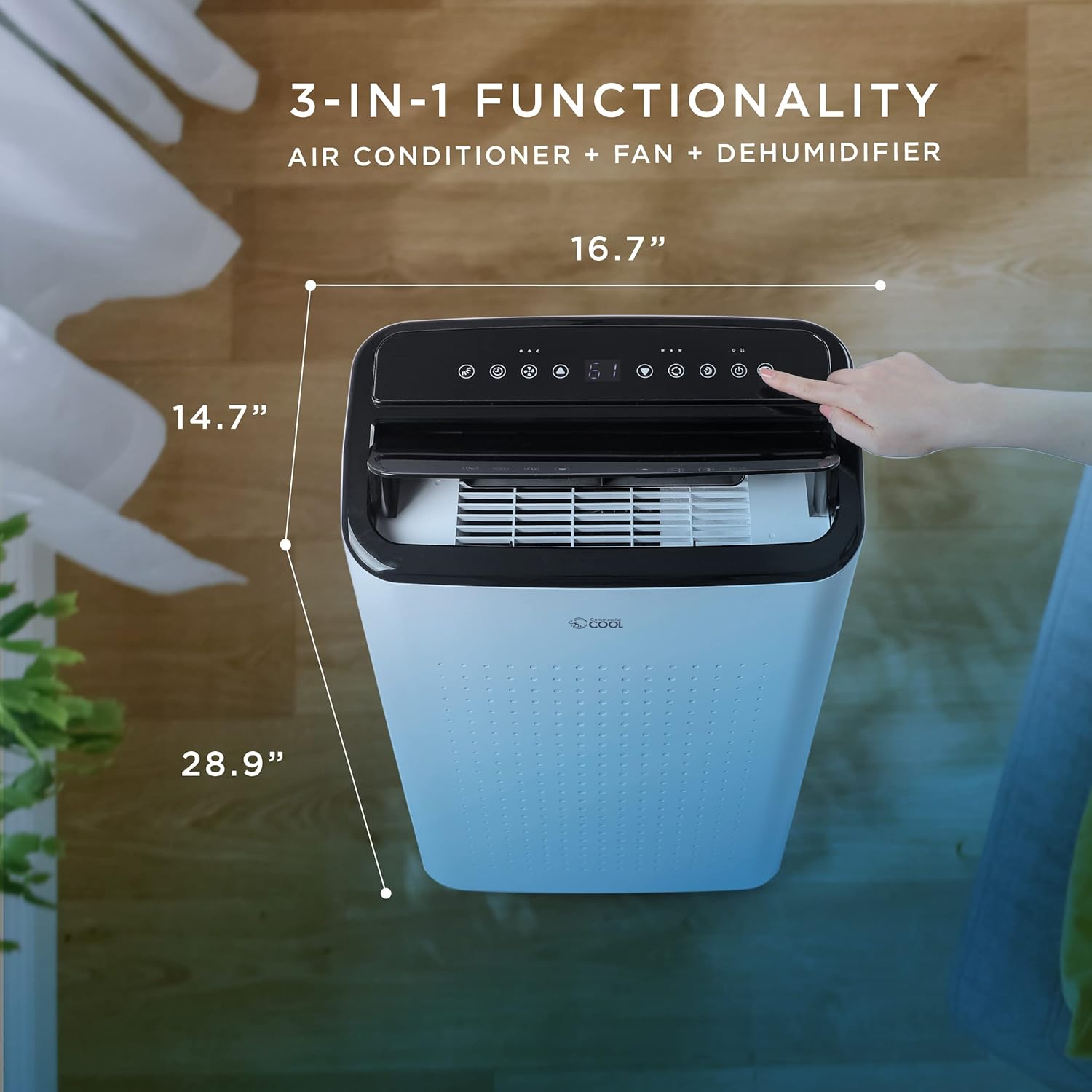 COMMERCIAL COOL Portable Air Conditioner, Dehumidifier & Fan