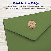 Avery Kraft Brown Starburst Labels, Sure Feed Technology, 1", 720 Kraft Brown Labels, Print-to-The-Edge, Laser/Inkjet Printable 720 labels