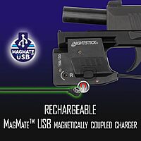 Nightstick TSM-13G 150-Lumen Rechargeable Tactical Light withGreen Laser Sight -IP-X4 Water-Resistant Handgun Lights for Sig