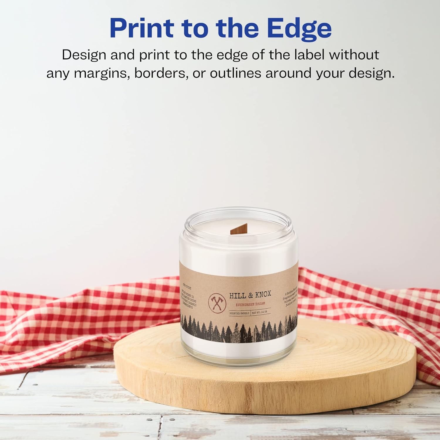 Avery Kraft Brown Rectangle Labels, Sure Feed Technology, 3" x 7", Print-to-The-Edge, Laser/Inkjet Printable