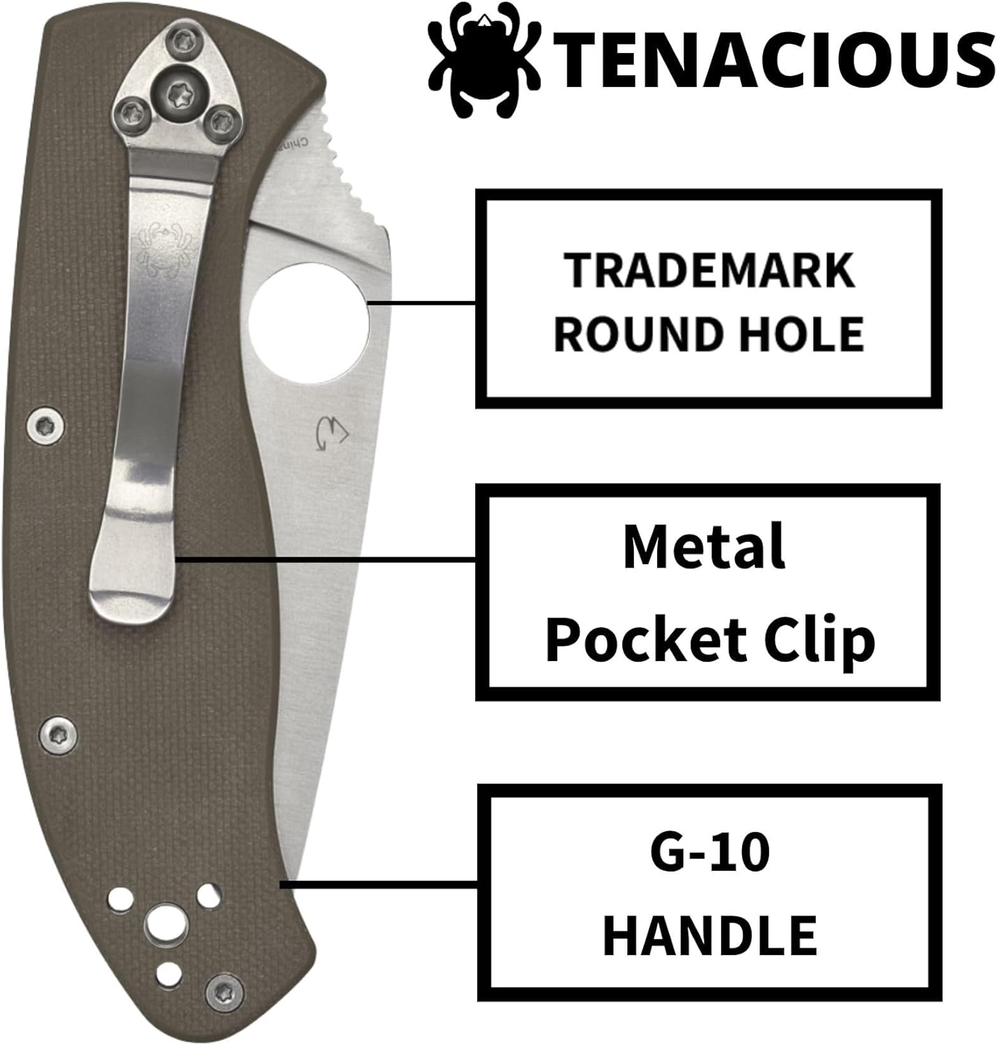 Spyderco Tenacious Folding Pocket Knife