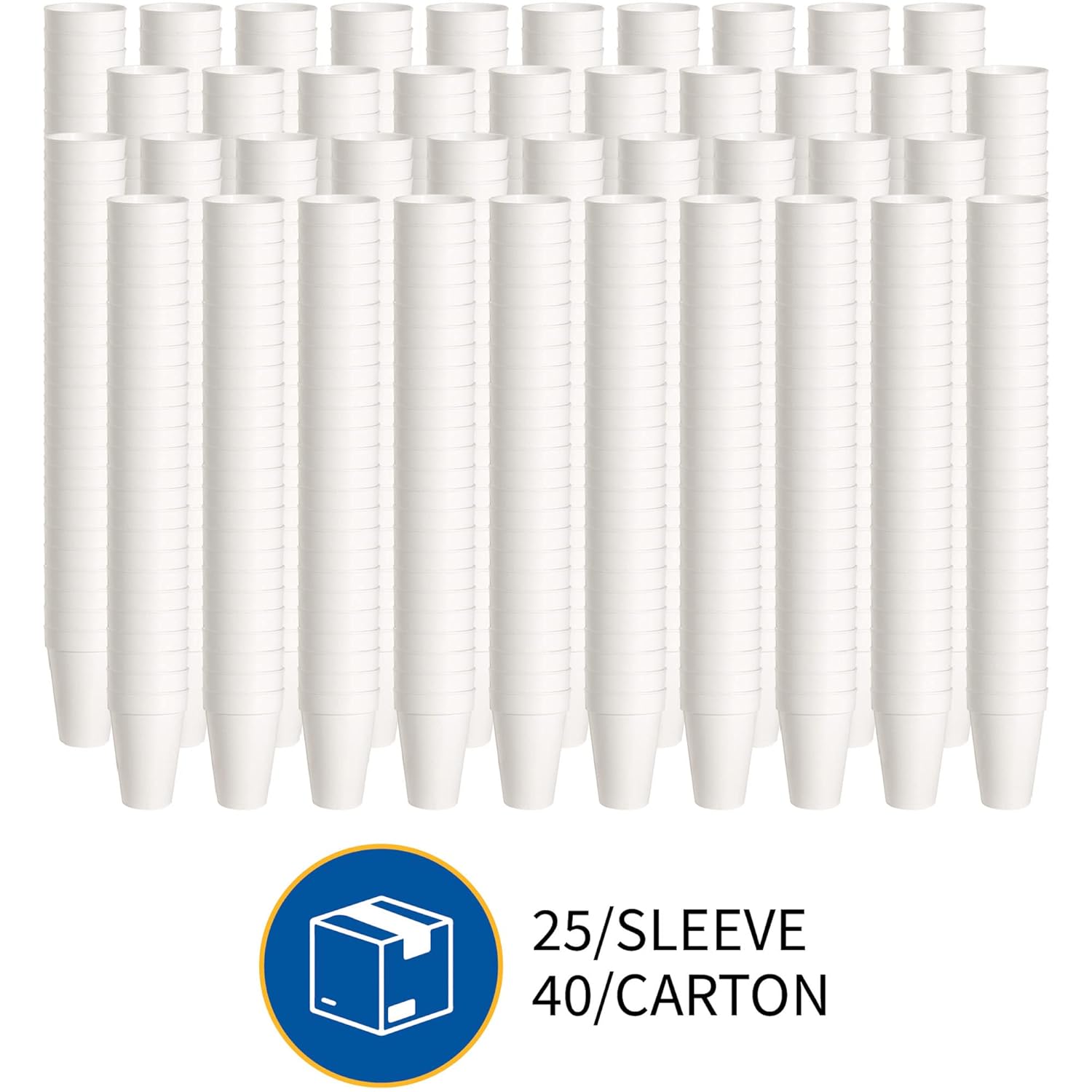 Genuine Joe Hot/Cold Foam Cups, 8 Oz, White - Carton of 1,000 (Model 58550)