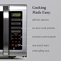 Farberware 1.6 Cu. Ft. Countertop Microwave Oven – 1100 Watts Power, Auto Cook Settings, Defrost