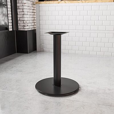 Flash Furniture Round Restaurant Table Base With 4ft"-Diameter Table-Height Column, 28-1/2inH x 24inW x 24inD, Black