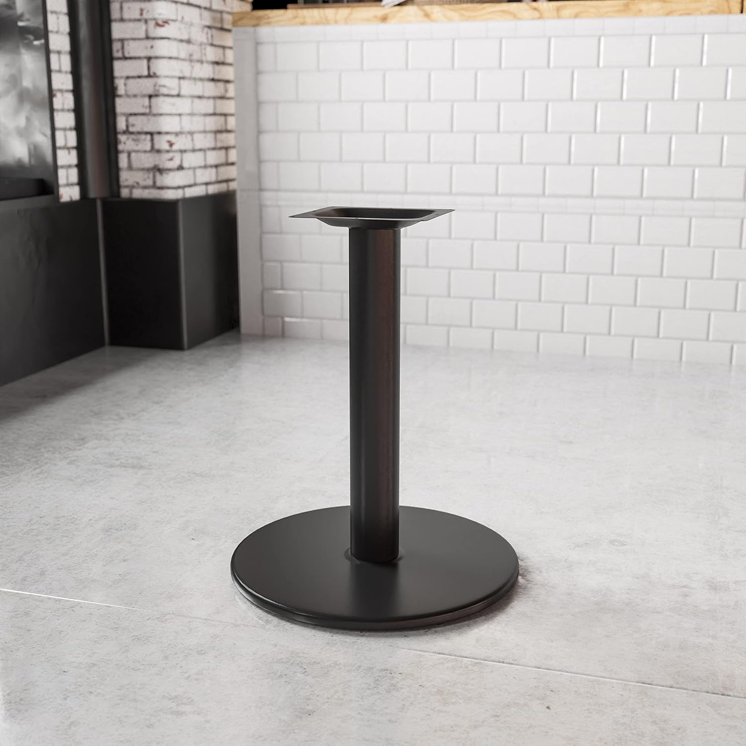 Flash Furniture Round Restaurant Table Base With 4ft"-Diameter Table-Height Column, 28-1/2inH x 24inW x 24inD, Black