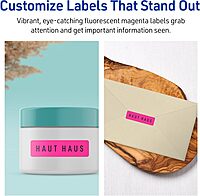 Avery Printable Rectangle Labels, Sure Feed Technology, 1-1/4" x 1-3/4", Neon Magenta, 320 Total