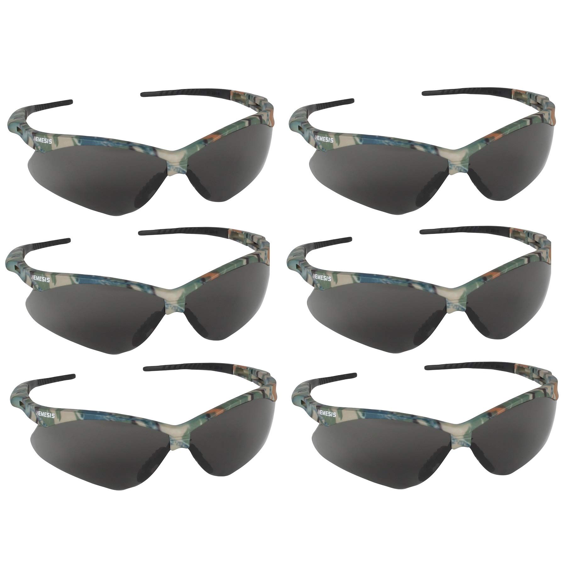 KleenGuard Nemesis Safety Glasses - Camo Frame, Smoke Anti-Fog Lens
