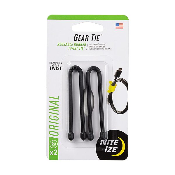 Nite Ize Original Gear Tie Reusable Rubber Twist Ties
