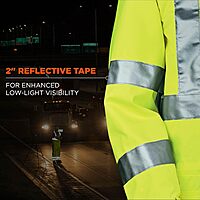 Ergodyne GloWear 8365 Rain Jacket, High Visibility, Reflective, ANSI Compliant outerwear Lime, X-Large