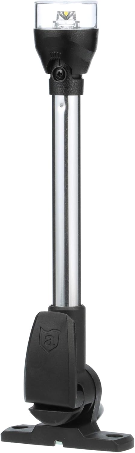 Attwood 5557-PV12A7 LightArmor All-Round LED Fold-Down Navigation Light, 12-Inch, Black Base