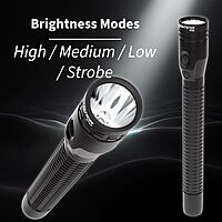 Nightstick Full-Size Black NSR-9744XL Metal Multi-Function Rechargeable Led Flashlight
