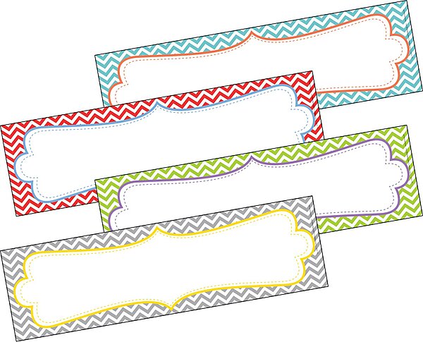 BARKER CREEK Double-Sided Desk Nameplates & Bulletin Board Signs, Chevron