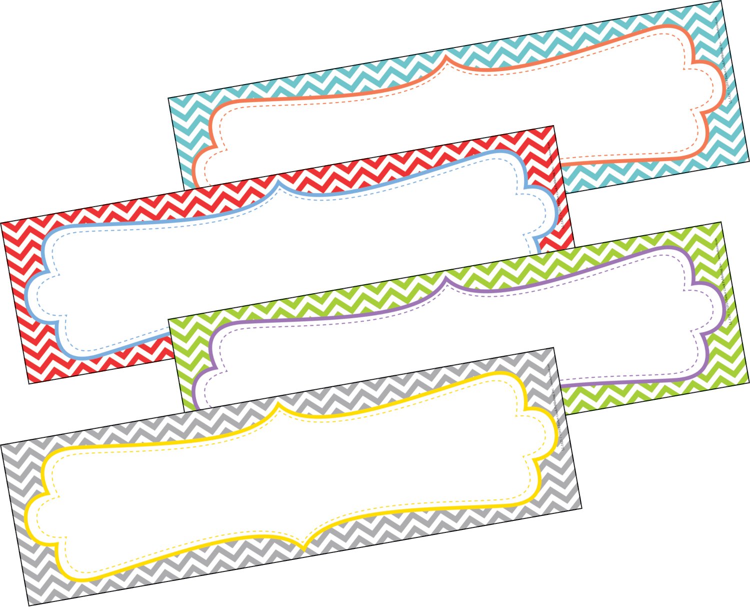 BARKER CREEK Double-Sided Desk Nameplates & Bulletin Board Signs, Chevron