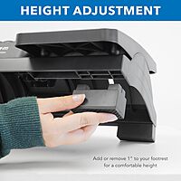 Mount-It! Ergonomic Footrest, Tilt Adjustable Individual Platforms, Height Adjustable Foot Rest with Massage Surface