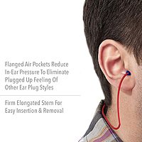 Howard Leight by Honeywell AirSoft Flanged Corded Reusable Shooting Earplugs, 2-Pairs (R-01521)