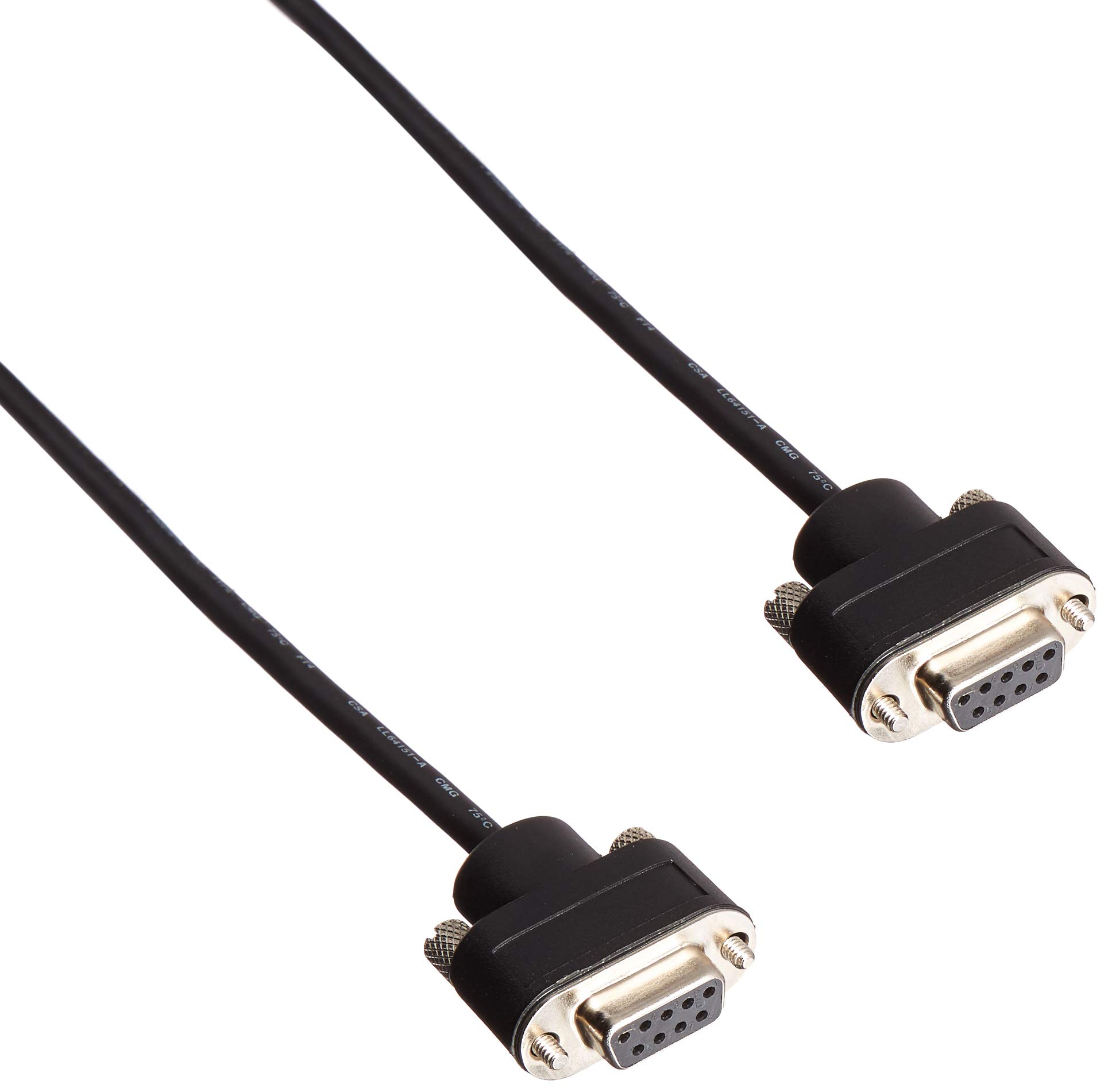 C2G 52148 RS232 DB9 Serial Cable F/F, CMG-rated, Shielded, 6ft, Black