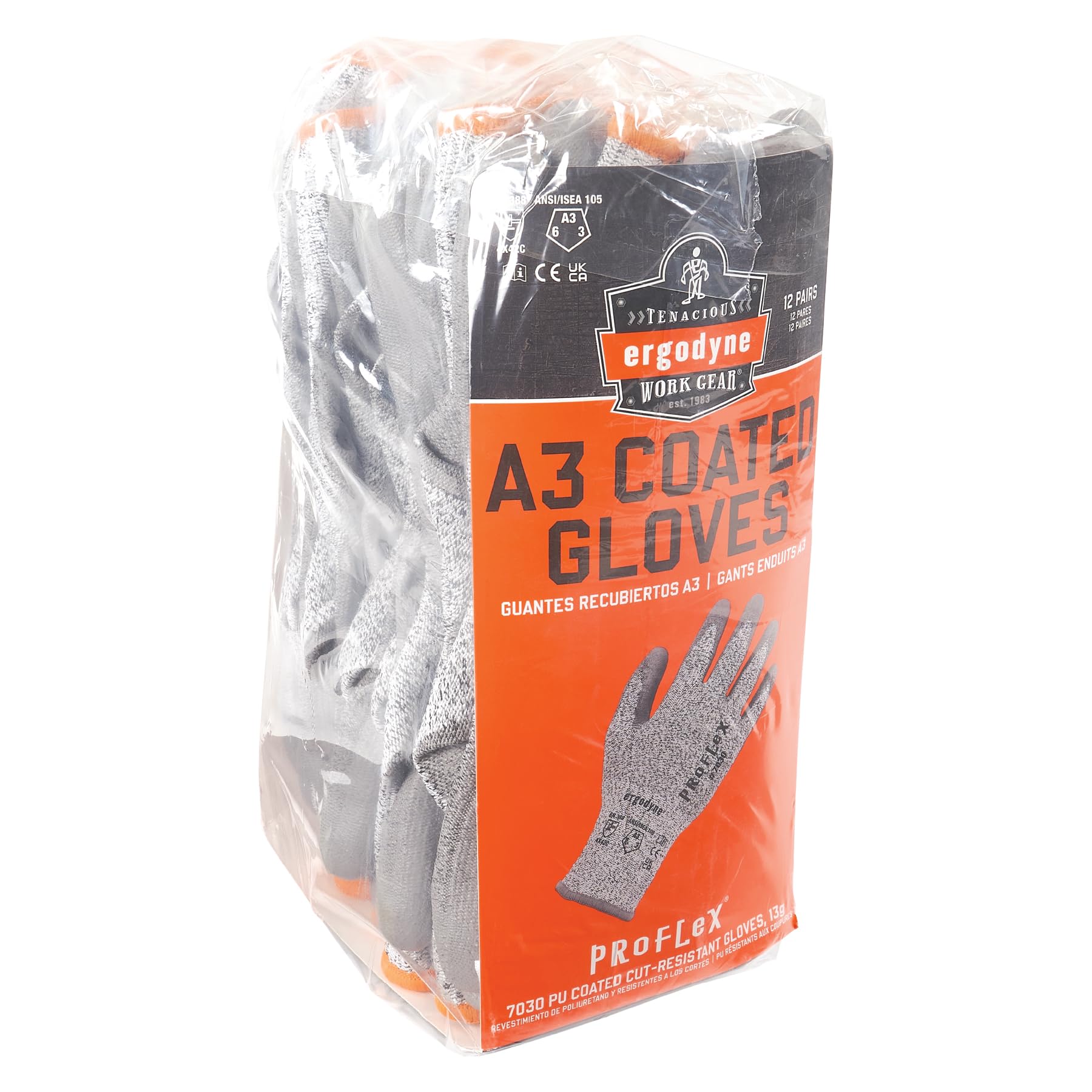 Ergodyne ProFlex 7030 PU-Coated Cut-Resistant Work Gloves